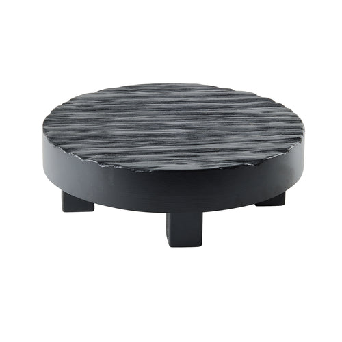 Cal-Mil 22022-13 12" Round Monterey Riser - 4"H, Wood, Black-cityfoodequipment.com