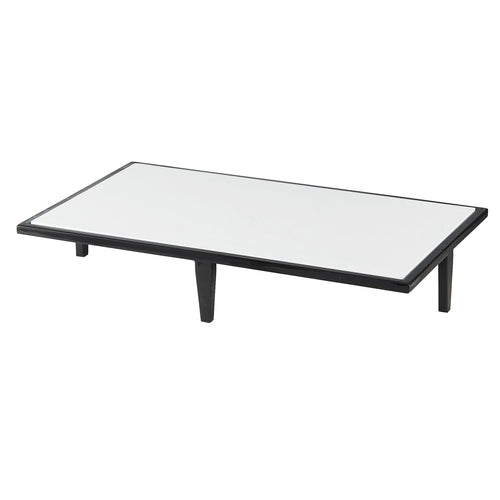 Cal-Mil 22024-1-13 Rectangular Monterey Riser - 21"L x 12 1/4"W x 4 3/4"H, Plastic/Steel, Black/White-cityfoodequipment.com
