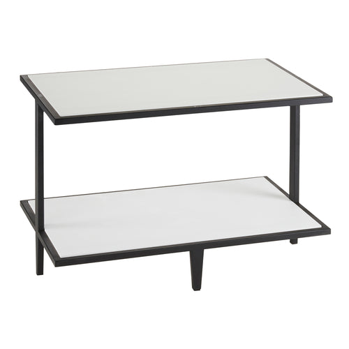 Cal-Mil 22024-2-13 2 Tier Monterey Display Riser - 21"L x 12 1/4"W x 14 3/4"H, Plastic/Steel, Black/White-cityfoodequipment.com