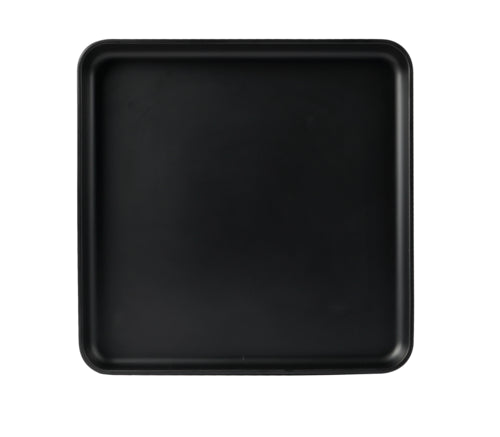 Cal-Mil 22025-11-13 11" Square Melamine Plate, Black-cityfoodequipment.com