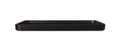 Cal-Mil 22025-13-13 13" x 9 1/2" Rectangular Hudson Plate - Melamine, Black-cityfoodequipment.com