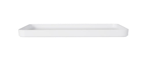 Cal-Mil 22025-13-15 13" x 9 1/2" Rectangular Hudson Platter - Melamine, White-cityfoodequipment.com