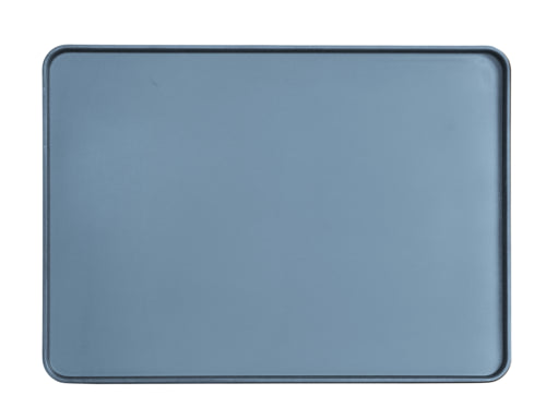 Cal-Mil 22025-1813-111 Rectangular Melamine Dinner Plate - 18" x 13", Stone Blue-cityfoodequipment.com