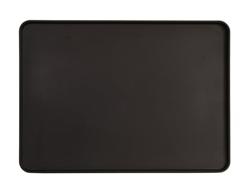 Cal-Mil 22025-1813-13 Rectangular Melamine Dinner Plate - 18" x 13", Black-cityfoodequipment.com