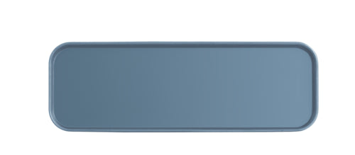 Cal-Mil 22025-412-111 Rectangular Melamine Dinner Plate - 13" x 4", Stone Blue-cityfoodequipment.com