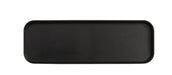 Cal-Mil 22025-412-13 Rectangular Melamine Dinner Plate - 13" x 4", Black-cityfoodequipment.com