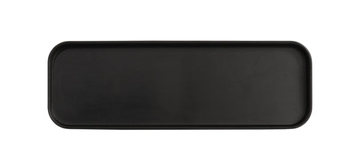 Cal-Mil 22025-412-13 Rectangular Melamine Dinner Plate - 13" x 4", Black-cityfoodequipment.com