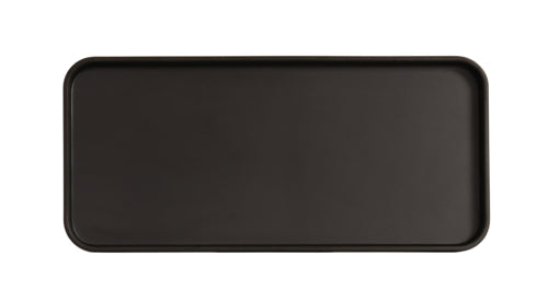 Cal-Mil 22025-613-13 Rectangular Melamine Dinner Plate - 13" x 6", Black-cityfoodequipment.com
