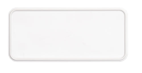 Cal-Mil 22025-613-15 Rectangular Melamine Dinner Plate - 13" x 6", White-cityfoodequipment.com
