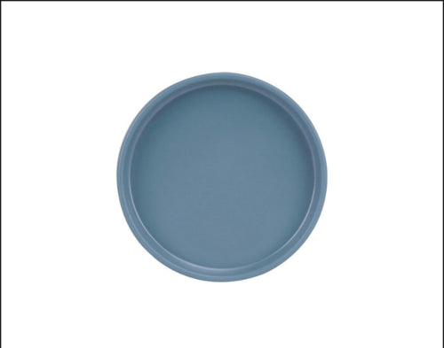 Cal-Mil 22026-6-111 6" Round Melamine Hudson Plate, Stone Blue-cityfoodequipment.com