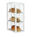 Cal-Mil 22030-15 3 Tier Bread Display Case w/ Swing Door - 13 3/4"W x 7"W x 20 1/2"H, Acrylic/Steel, White-cityfoodequipment.com