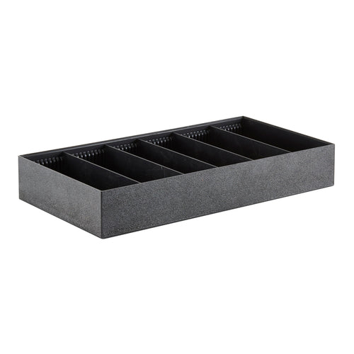 Cal-Mil 22034-1019-13 Condiment Organizer w/ (6) Bins - Black-cityfoodequipment.com