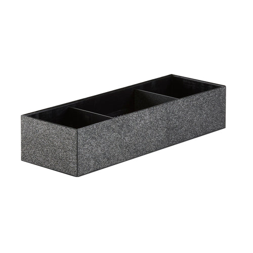 Cal-Mil 22037-515-13 Condiment Organizer w/ (3) Bins - Black-cityfoodequipment.com
