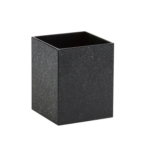 Cal-Mil 22040-55-13 4 3/4" Square To Go Station Utensil Holder - 6 1/4"H, Plastic, Black-cityfoodequipment.com
