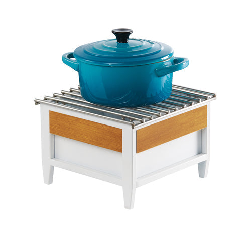 Cal-Mil 22044-15 10" Square Chafer Alternative w/ Wire Grill - 6 3/4"H, Wire, White-cityfoodequipment.com