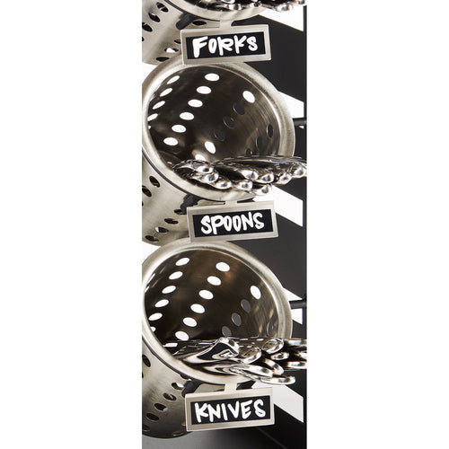 Cal-Mil 22047 3 3/4" Write On Label for Cylinder Holders, Stainless Steel-cityfoodequipment.com