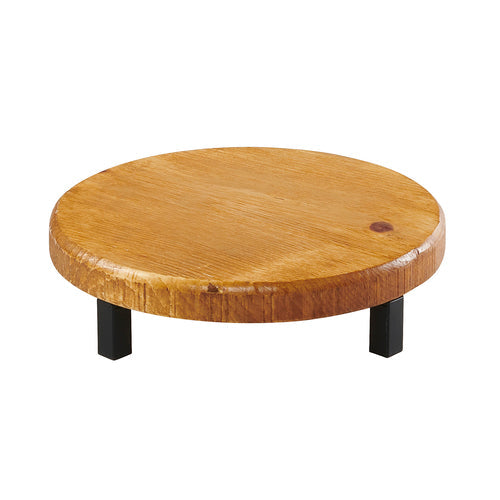 Cal-Mil 22050-3-99 12" Round Madera Riser - 3"H, Reclaimed Wood-cityfoodequipment.com