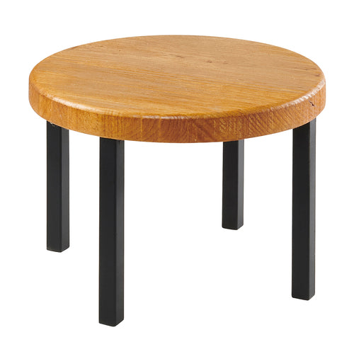 Cal-Mil 22050-9-99 12" Round Madera Riser - 9"H, Reclaimed Wood-cityfoodequipment.com