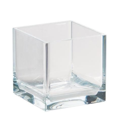 Cal-Mil 22055-4-12 Square 1 Compartment Condiment Jar - Clear-cityfoodequipment.com