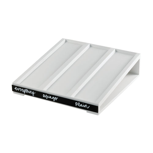 Cal-Mil 22062-15 Write On Bagel Holder Base - 15"W x 16"D, 4 1/4"H, White-cityfoodequipment.com