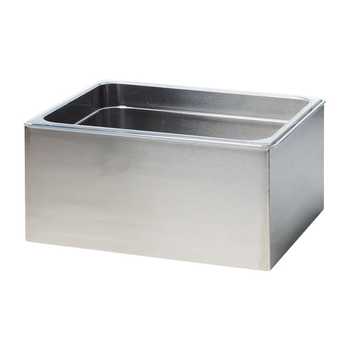 Cal-Mil 22064-10-55 Ice Housing w/ Clear Plastic Ice Pan - 12 1/4"W x 10"D x 6"H, Stainless Frame-cityfoodequipment.com