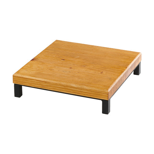 Cal-Mil 22065-3-99 12" Square Madera Riser - 3"H, Reclaimed Wood-cityfoodequipment.com