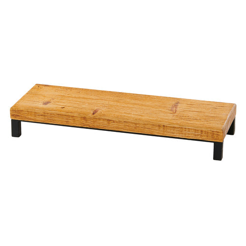 Cal-Mil 22066-3-99 Rectangular Madera Riser - 20"L x 7"W x 3"H, Reclaimed Wood-cityfoodequipment.com