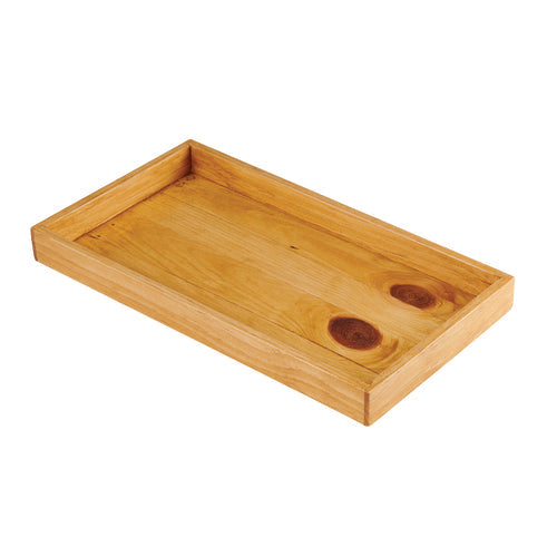 Cal-Mil 22072-99 Frame for 22071 Cold Concept Tray - 17 3/4"W x 9 3/4"D x 1 1/2"H, Reclaimed Wood-cityfoodequipment.com