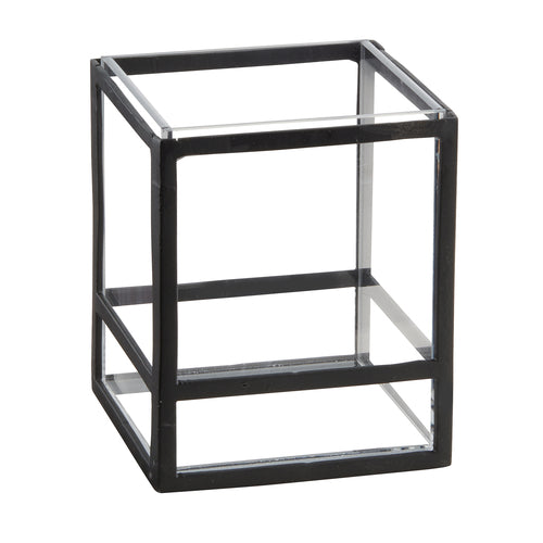 Cal-Mil 22076-13 4" Square Display Riser Box - 6"H, Plastic/Steel, Black-cityfoodequipment.com