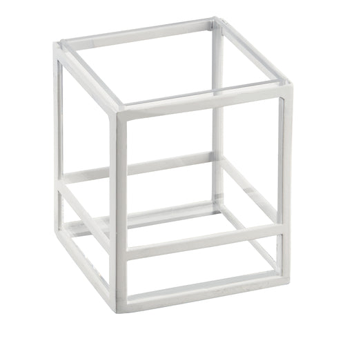 Cal-Mil 22076-15 5" Square Display Riser Box - 6"H, Plastic/Steel, White-cityfoodequipment.com