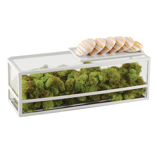 Cal-Mil 22077-15 Rectangular Display Riser Box - 15"W x 5"D x 5"H, Plastic/Steel, White-cityfoodequipment.com