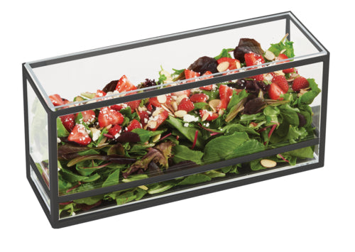 Cal-Mil 22078-13 Rectangular Display Riser Box - 15"W x 5"D x 7"H, Plastic/Steel, Black-cityfoodequipment.com