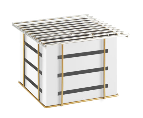 Cal-Mil 22084-15 10" Square Chafer Alternative - 7 1/2"H, Metal, White-cityfoodequipment.com