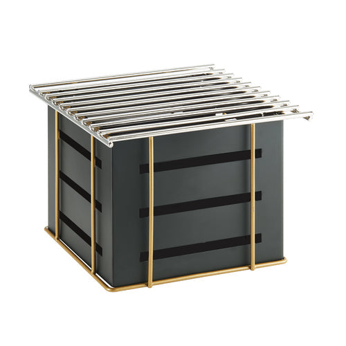 Cal-Mil 22084-90 10" Square Chafer Alternative - 7 1/2"H, Metal, Black-cityfoodequipment.com