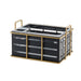 Cal-Mil 22085-10-90 Ice Housing w/ Clear Plastic Ice Pan - 13 3/4"W x 11"D x 6 3/4"H, Wire Frame, Black/Gold-cityfoodequipment.com