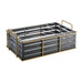 Cal-Mil 22085-12-90 Ice Housing w/ Clear Plastic Ice Pan - 22"W x 13 1/2"D x 6 3/4"H, Wire Frame, Black/Gold-cityfoodequipment.com