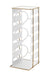 Cal-Mil 22086-15 3 Tier Cylinder Display - 7" x 7 1/4" x 18 1/2"H, Metal, White/Gold-cityfoodequipment.com