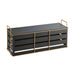 Cal-Mil 22087-9-90 Rectangular Empire Riser - 20 1/2"L x 7"W x 9"H, Metal, Black/Gold-cityfoodequipment.com