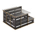 Cal-Mil 22089-90 Butane Stove Frame - 14 1/4"W x 13"D x 7 1/4"H, Steel, Black-cityfoodequipment.com