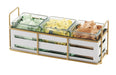 Cal-Mil 22091-15 Rectangular 3 Compartment Condiment Jar Display - Clear/White-cityfoodequipment.com