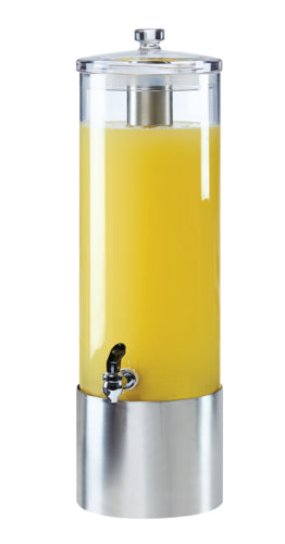 Cal-Mil 22095-3-55 3 gal Beverage Dispenser w/ Ice Chamber - Plastic Container, Stainless Steel Base-cityfoodequipment.com