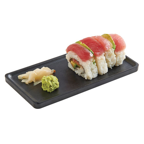Cal-Mil 22098-13 8" Melamine Serving Tray, Black-cityfoodequipment.com