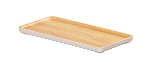 Cal-Mil 22098-91 8" Melamine Serving Tray, Natural Wood-cityfoodequipment.com
