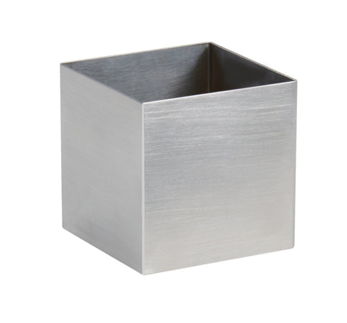 Cal-Mil 22107-55 Square 1 Compartment Condiment Jar - Silver-cityfoodequipment.com