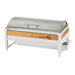 Cal-Mil 22113-15 Full Size Chafer w/ Hinged Lid - 22 1/4"W x 14 1/4"D x 12 1/2"H, White-cityfoodequipment.com