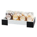 Cal-Mil 22118-4-13 Countertop Merchandiser - 20 1/4"W x 10 1/4"D x 4"H, White Bin w/ Black Metal Frame-cityfoodequipment.com