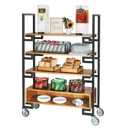 Cal-Mil 22123-99 Serving Cart w/ (5) Shelves - 48"W x 18"D x 70 1/2"H, Reclaimed Wood-cityfoodequipment.com