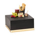 Cal-Mil 22127-6-116 14" Square Cube Riser - 6"H, Metal, Black/Gold-cityfoodequipment.com