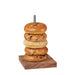Cal-Mil 22128-49 Bagel Holder w/ (1) Pole - 5 3/4"L x 5 3/4"W, Wood Base-cityfoodequipment.com