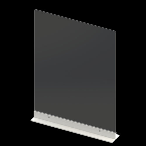 Cal-Mil 22134-24 Counter Mounted Straight Safety Barrier - 23 1/2" x 33", Acrylic, Clear-cityfoodequipment.com